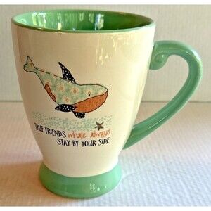 Bloom by Amylee Weeks Pavilion 2017 Large Mug Cup Best Friends Whale Green